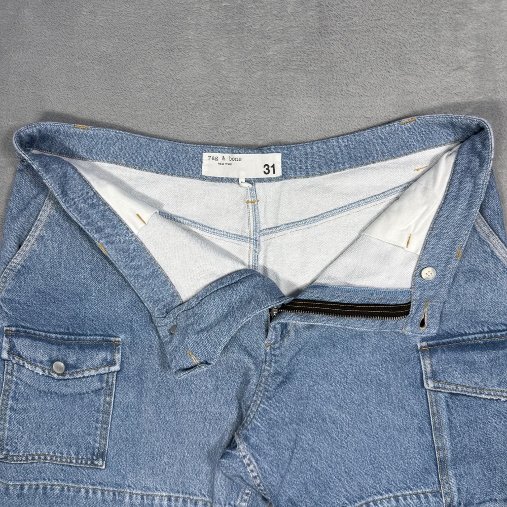 rag & bone miramar Nora cargo pant sweat pant Light Blue Women's Jeans 31 - Picture 11 of 16